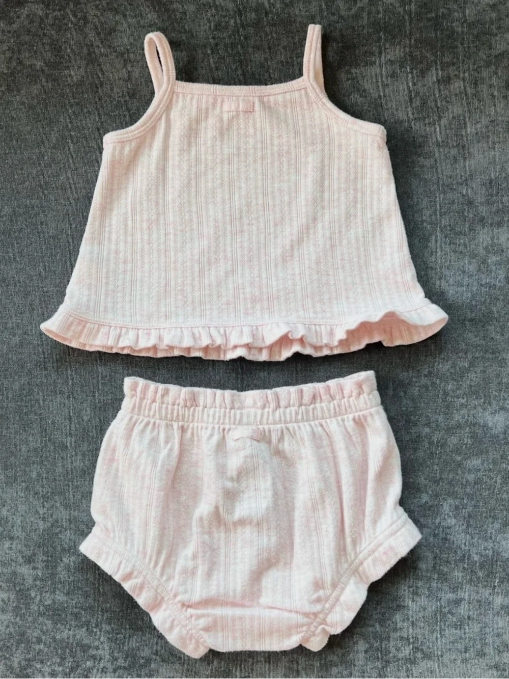 GAP Light Pink Ribbed Tank & Bloomers Pajama Set